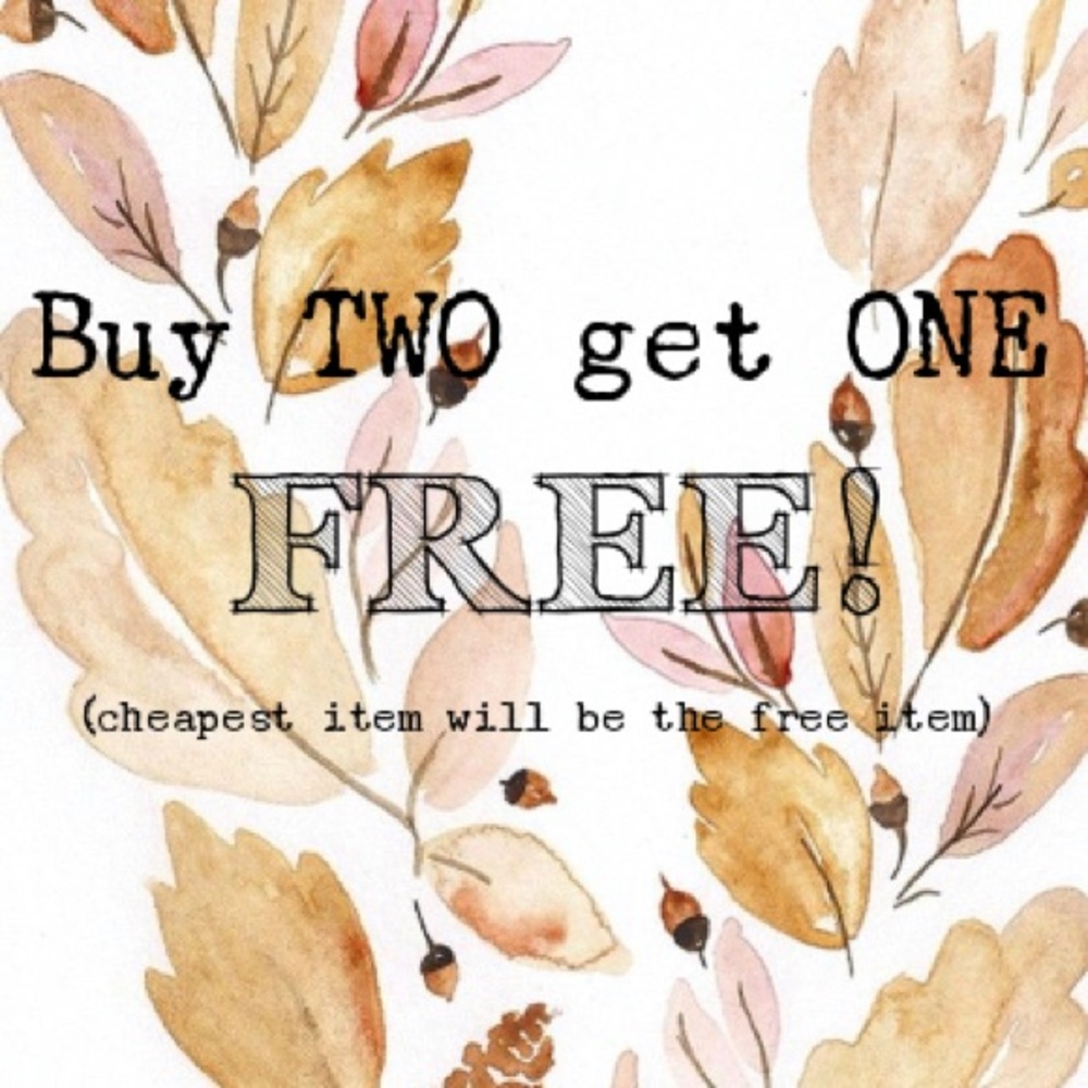 Buy TWO, get one FREE! Closet clear out!